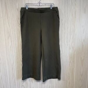 Petite Assembly Wide Leg Pull On Pants Green Petite Large